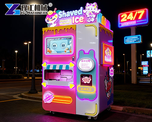 Self service vending machine for 24 7 ice sales