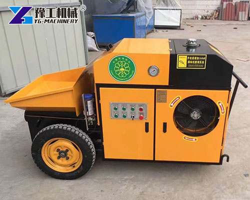 Small concrete pump for construction sites