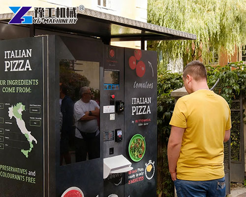 Smart pizza vending machine in Italian city