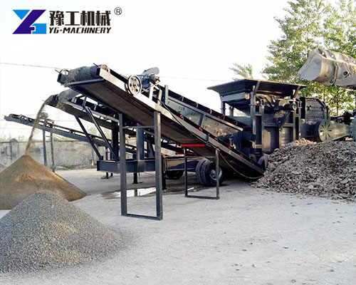 Stone crushing equipment processing concrete waste