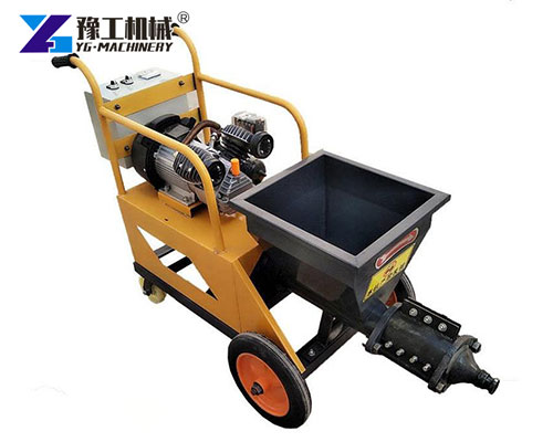 Wall plaster spray machine for even coverage