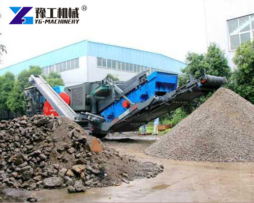 YG Machinery mobile crushing station in action