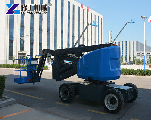 14m Self-Propelled Articulating Boom Lift in Greece