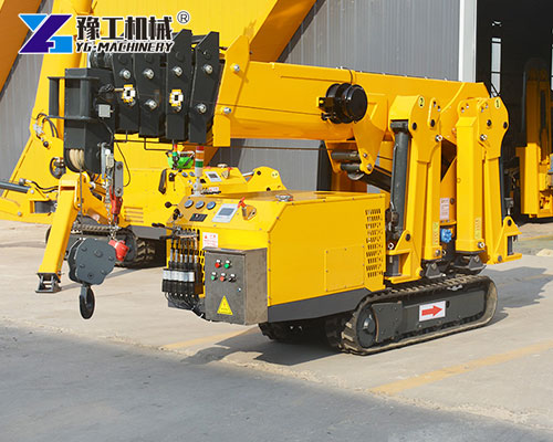 3 ton crawler crane in narrow space