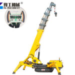 3T crawler crane lifting glass panel