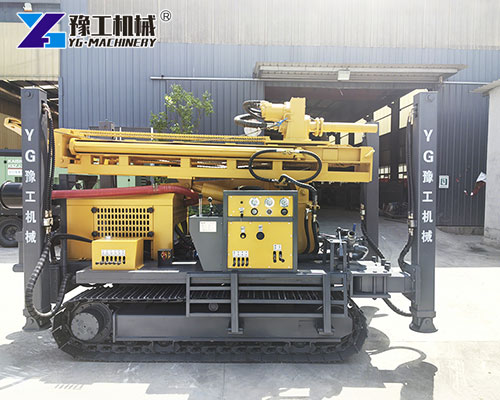 Borehole drilling rig with air compressor