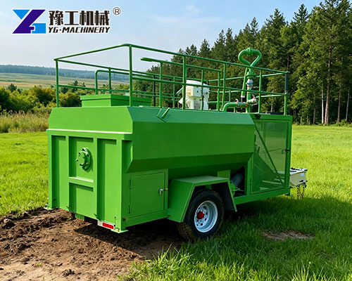 Commercial hydroseeding machine in land restoration