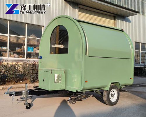 Compact custom food trailer ready to ship