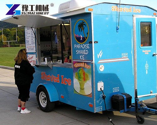 Compact Shave Ice Trailer for Festivals