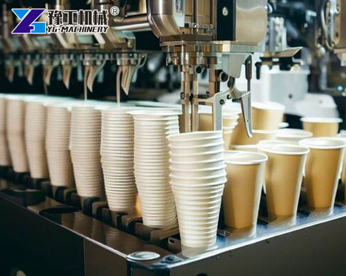 High-speed paper tea cup machine operation