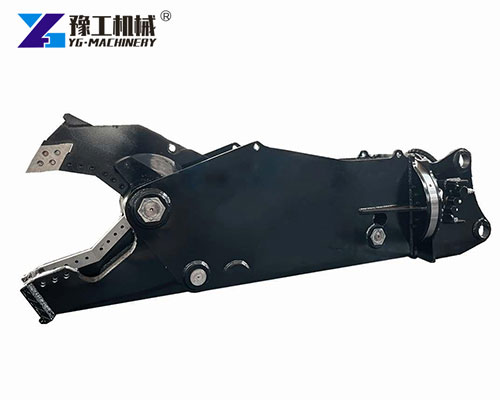 Hydraulic shear attachment for an excavator
