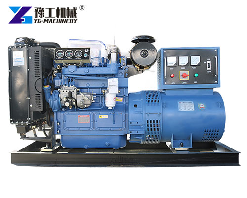 industrial diesel generator set working on site