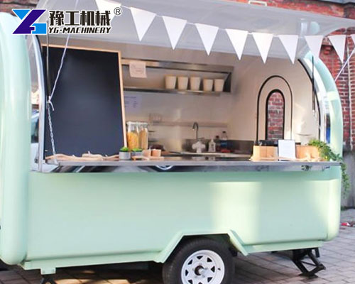 Mint green small food trailer for coffee business