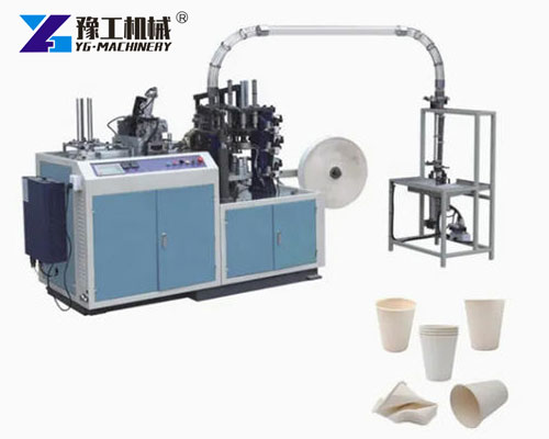Paper cup manufacturing equipment with PLC control