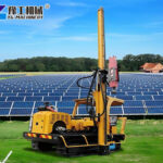 Photovoltaic pile driver for solar farm installation