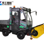 Sidewalk Snow Removal Machines Clearing Snow