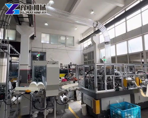 Small disposable paper bowl production workshop