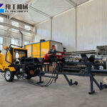 10 Ton Electric Log Splitter Machine 10-ton electric log splitter machine working