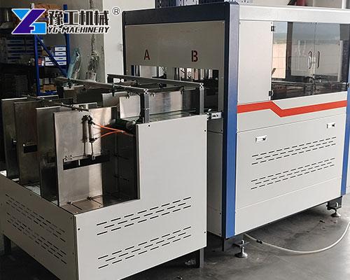 Dual-station fully automatic paper tray making machine