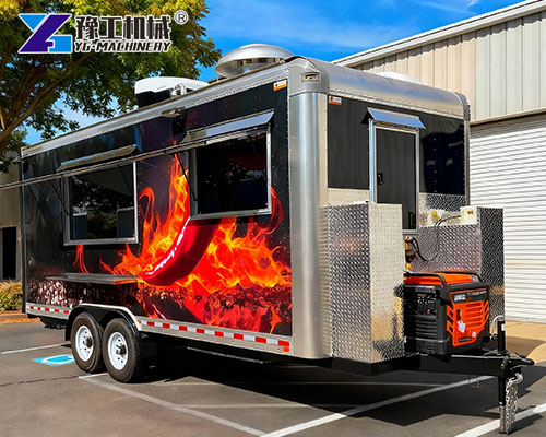 Grilled cheese sandwich trailer with cooking equipment