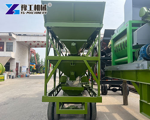 mobile concrete plant with twin shaft mixer