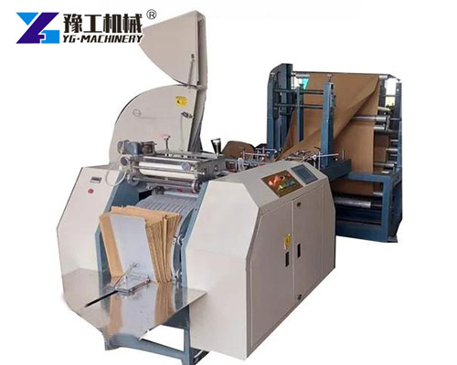 Paper bag making machine folding section