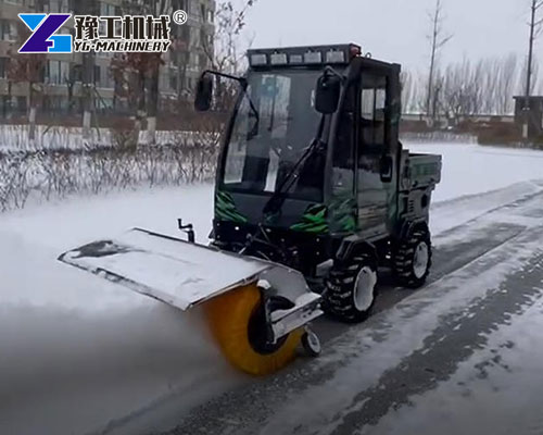 ride-on snow sweeper machine outdoor work