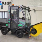 Snow Sweeper Machine snow sweeper machine clearing road