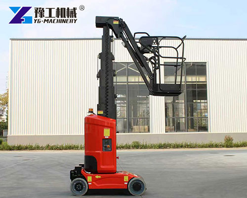 Vertical mast lift for indoor maintenance work