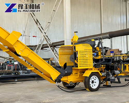 YG electric wood splitter cutting firewood