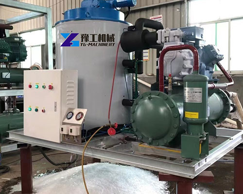 commercial flake ice maker in factory