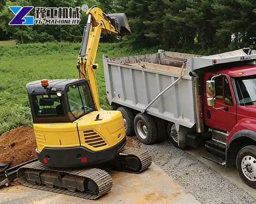 compact 60 excavator construction site