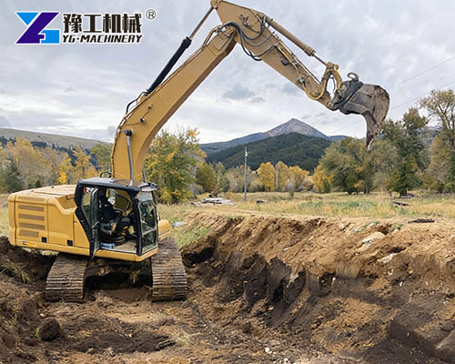 construction excavator road repair