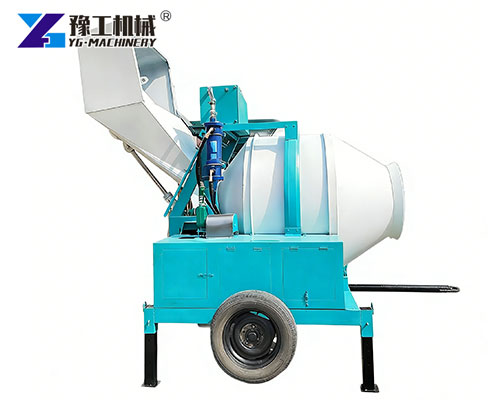 diesel cement mixer working on site