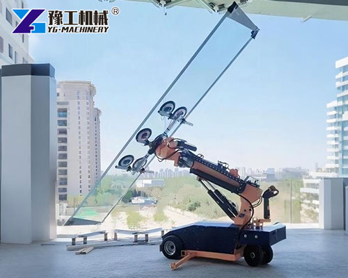 Glass lifting machine onsite installation