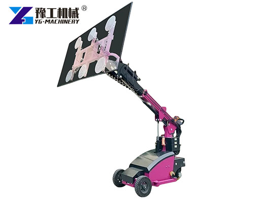 mobile glass lifting robot on site