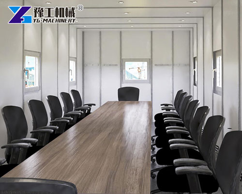 Mobile office trailer meeting room