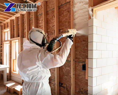Polyurethane spray machine for insulation project