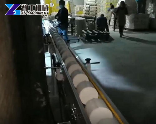 toilet paper manufacturing machine finished rolls