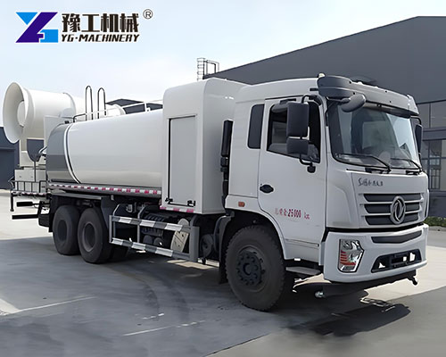 mobile dust cannon truck operation