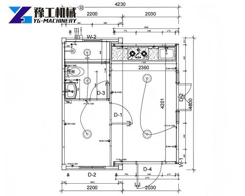 20ft expandable container house design layout plan